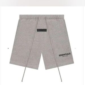 Essentials Gray Athletic Shorts with Elastic Waistband